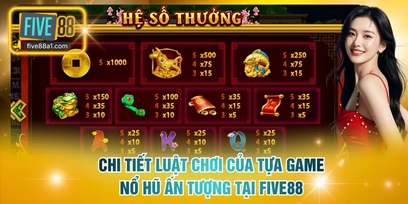 Chi tiết luật chơi của tựa game nổ hũ ấn tượng tại FIVE88